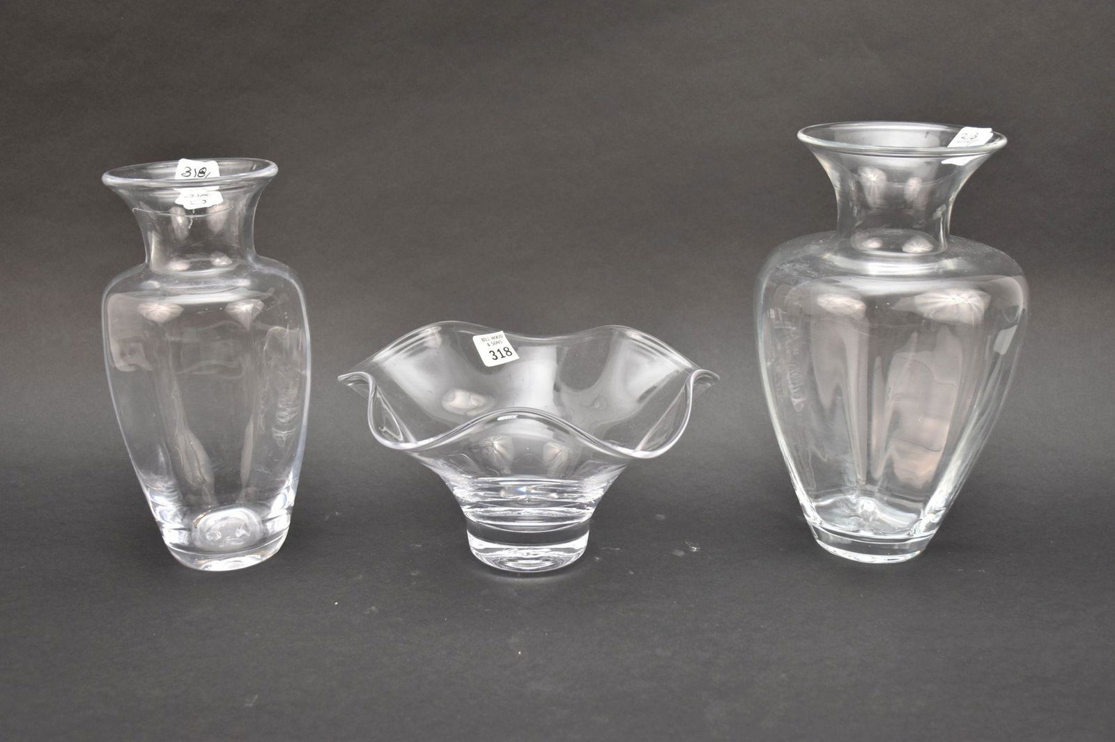 Handblown Glassware, Simon Pearce Vermont,  Shelbourne Vase Signed (11"h) Shelbourne And Chelsea (1 of 3)