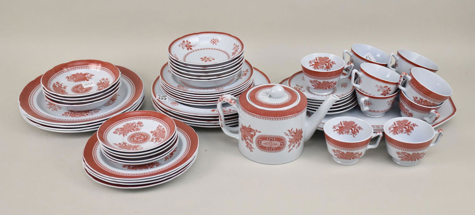 Copeland Spode China, Incl; Fitzhugh Pattern, 4 Plates  (10 1/4"dia), 4 Bowls, 4 Plates (8 3/4"dia), (1 of 7)