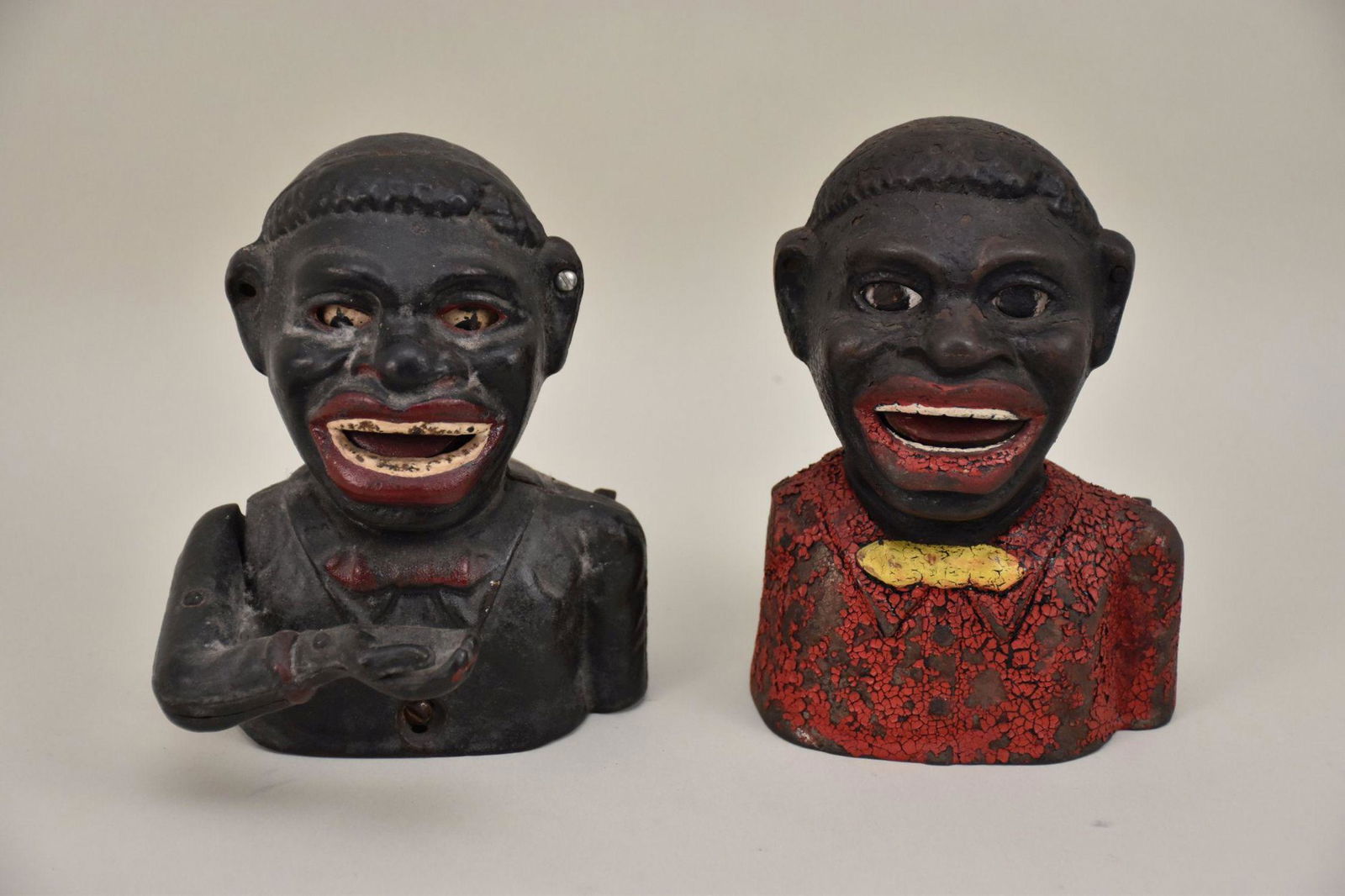 2 Black Americana Iron Mechanical Banks (1 of 6)