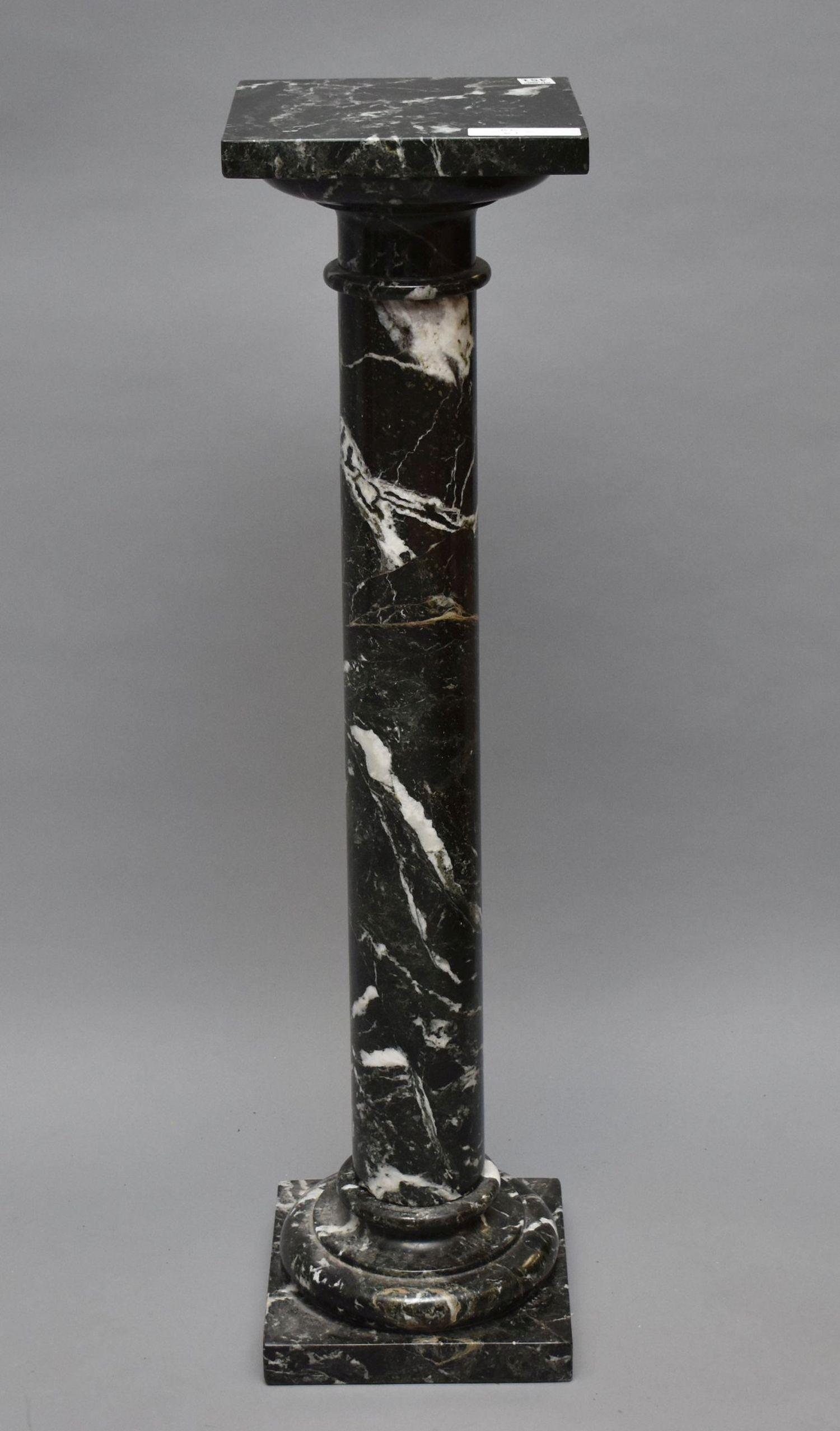 Black Marble Pedestal, 39 1/2"h x 10"square (1 of 5)