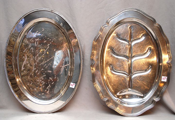 6 assorted silver plated trays - 3
