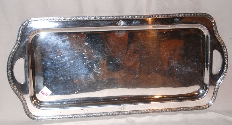 6 assorted silver plated trays - 4