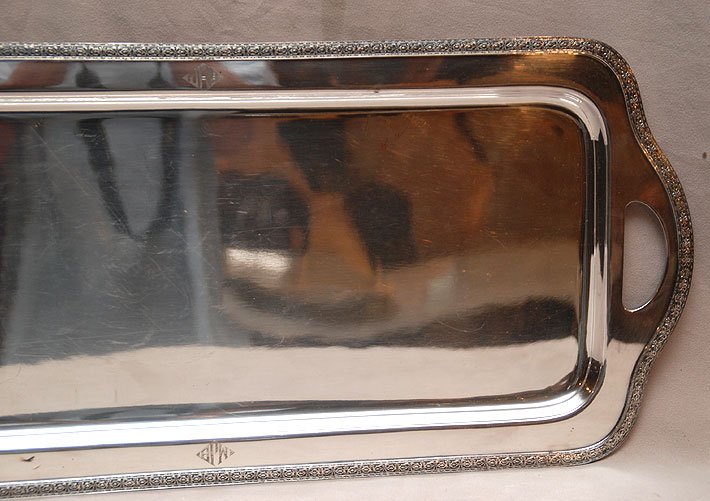 6 assorted silver plated trays - 6