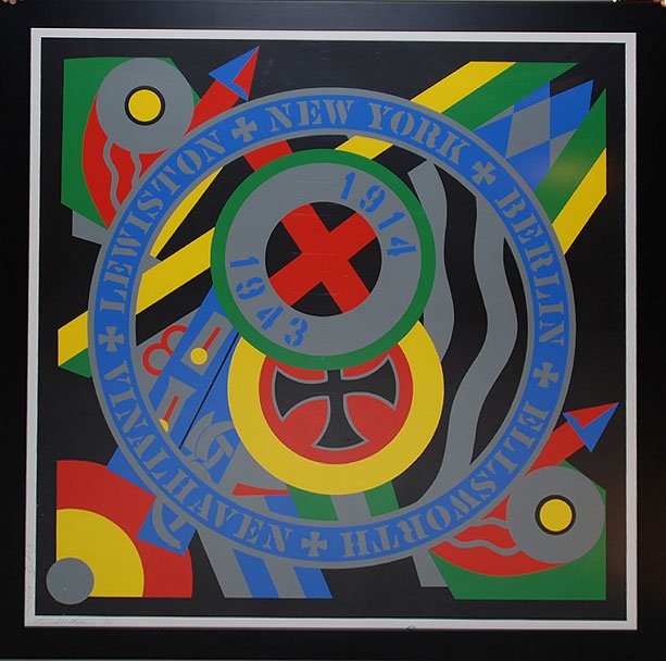 ROBERT INDIANA American KVF X Hartley Elegies: # 01- ROBERT INDIANA, American (born 1928), "KVF X" from the "The Hartley Elegies" (Berlin Series of FIVE original silk-screens in colors). This large important work is from a very limited edition of