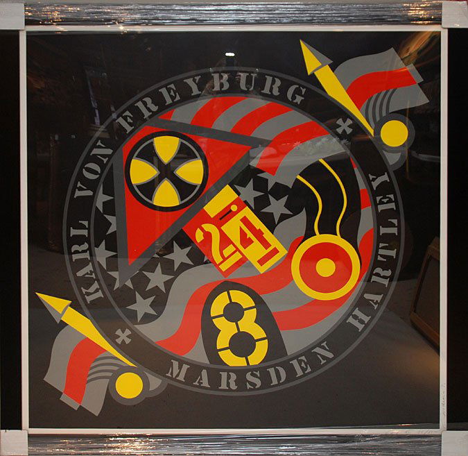 ROBERT INDIANA, American KVF VII Hartley Elegies: # 05-ROBERT INDIANA, American (born 1928), "KVF VII" from the "The Hartley Elegies" (Berlin Series of FIVE original silk-screens in colors). This large important work is from a very limited edition of