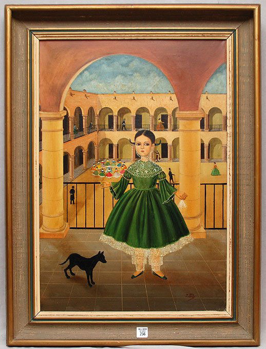 Pr. Agapito Labios (MEXICAN, 1898-1996) oil on can: Pr. Agapito Labios (MEXICAN, 1898-1996) oil on canvas, Nino & Nina, (2 sold together) approx. 26"x18" each