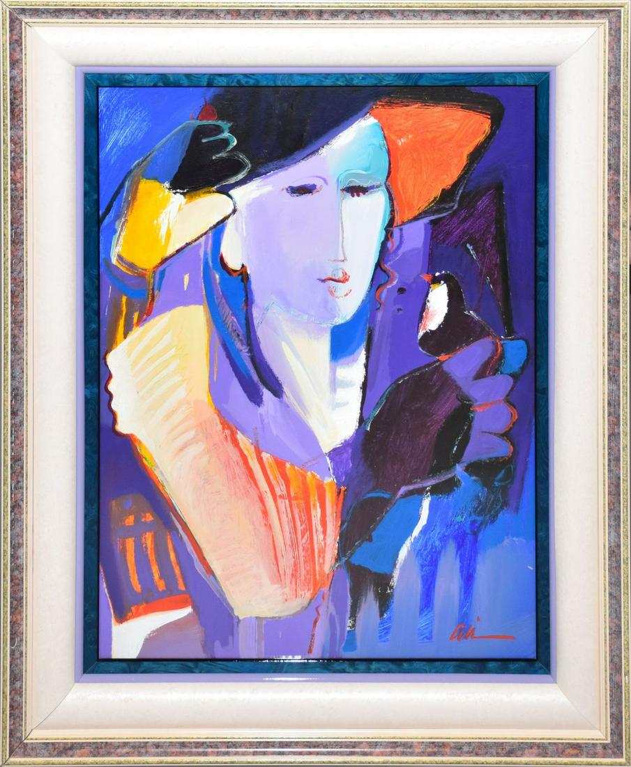 Ali Golkar (Born 1948), Acrylic on Paper, "Once Upon a Time", 25 x 18-1/2, overall framed 32 x 26 (1 of 5)