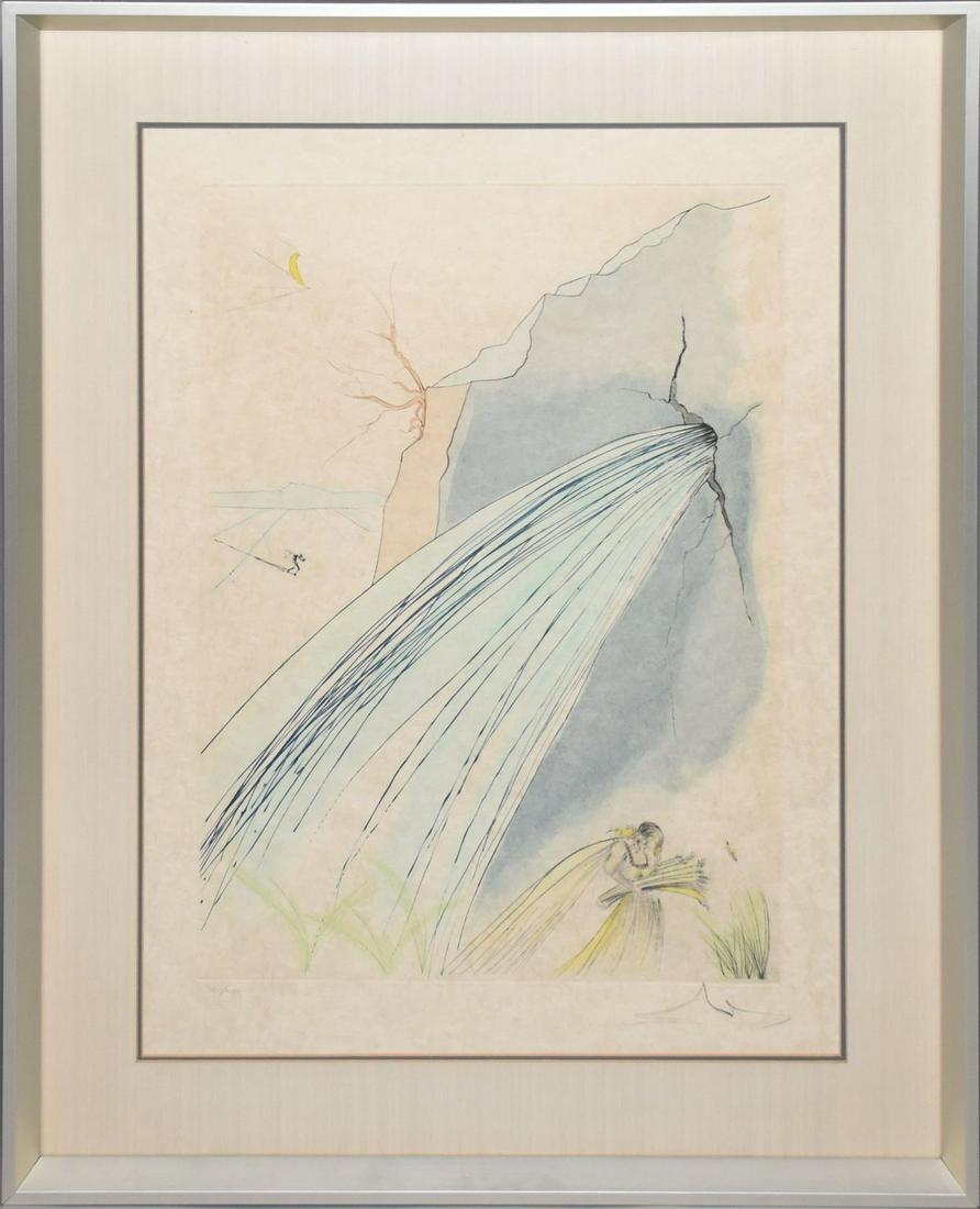 Salvador Dali (Spanish, 1904-1989) Etching, The Rock, (1 of 7)