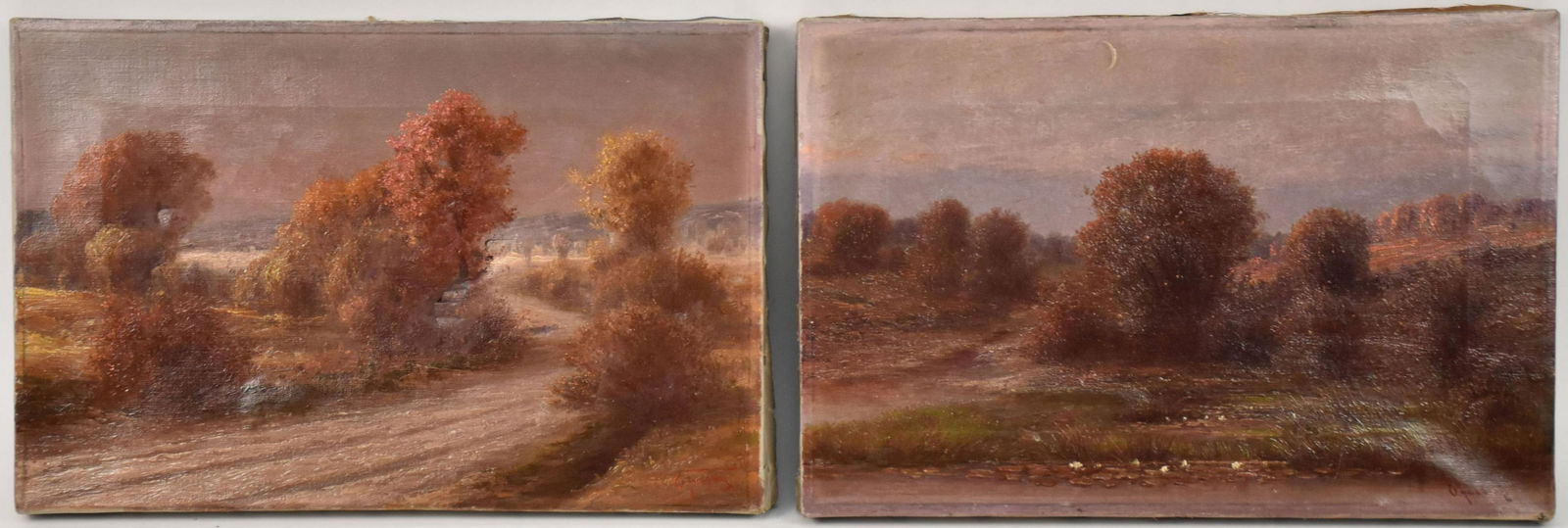 Pair (2pc): Otto Oldrich Farsky (AMERICAN, 1860â€“1930) oil on canvas, California Landscapes, one (1 of 8)