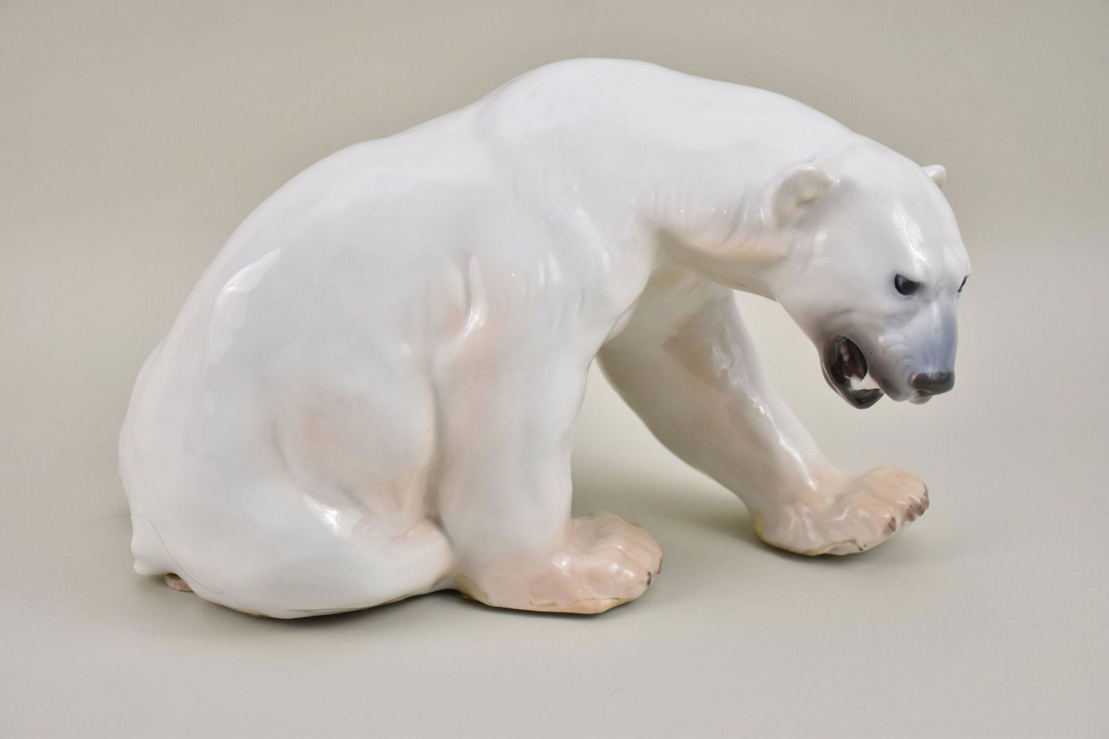 Bing & Grondahl Copenhagen Porcelain Polar Bear Figure - Marked with green Three towers mark, blue (1 of 5)
