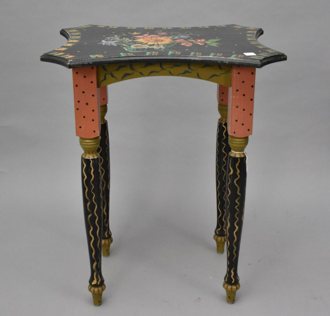 Decorative Painted Style Occasional Table, Stonehouse Farm Goods, 29 1/2"h x 21"w x 19"d (1 of 5)