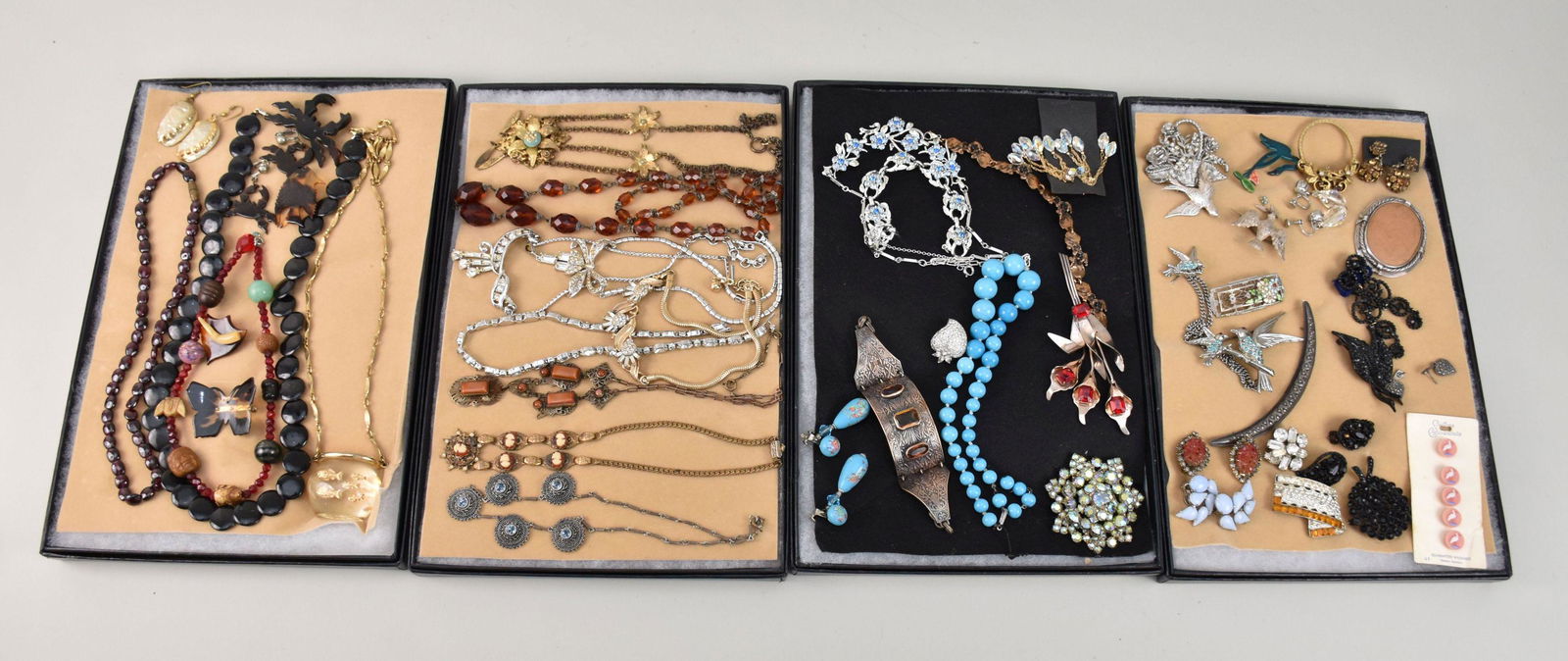 4 Box Lots of Vintage Costume Jewelry, Several Signed (Boxes Not Included) (1 of 5)