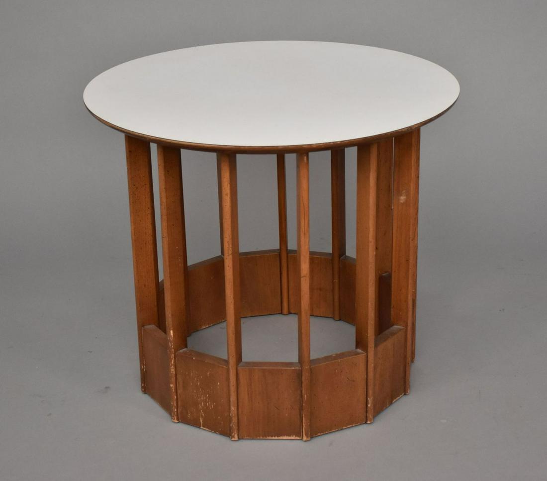 Antique gold gilded mirror w/ carved bellflower and griffin crest, 48-1/2 tall x 24 inches wide. (1 of 3)