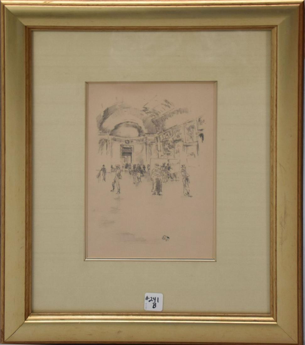 James Abbott McNeill Whistler (American 1834-1903), The Long Gallery, Louvre Lithograph, signed with (1 of 6)