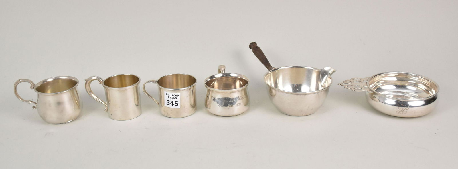 Lot of 6 Vintage Sterling Cups, Sauce and Porringer, 16.4ozt (1 of 5)