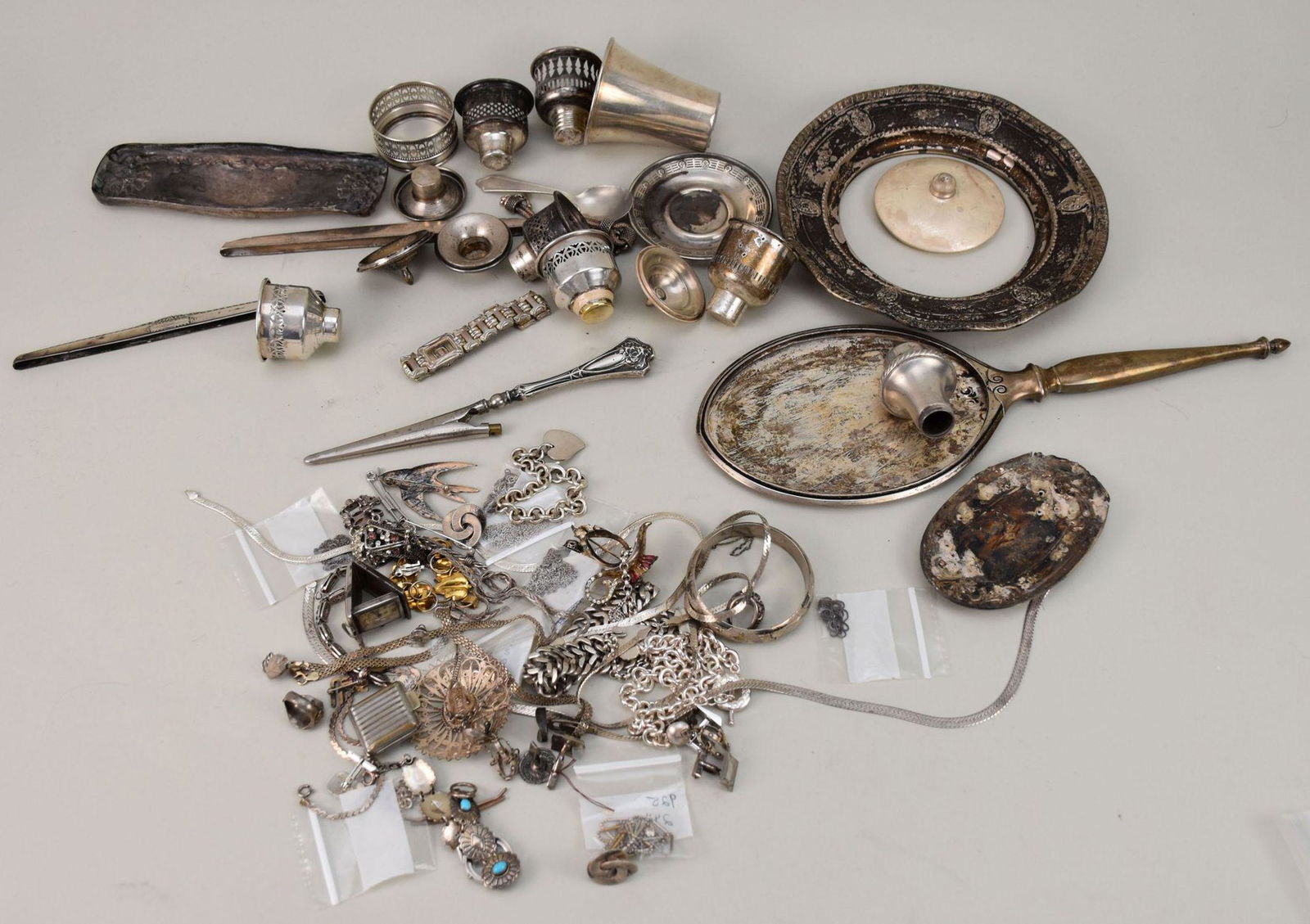 Lot of Scrap Sterling, Some OK, Some For Repair, Some True Scrap, 50.6ozt (1 of 5)