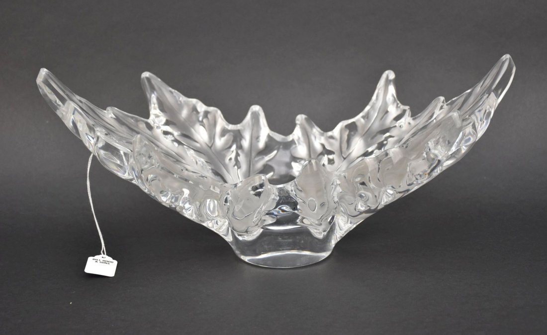 Lalique France Crystal CHAMPS ELYSEES Large Centerpiece Bowl - Clear and frosted French crystal (1 of 5)