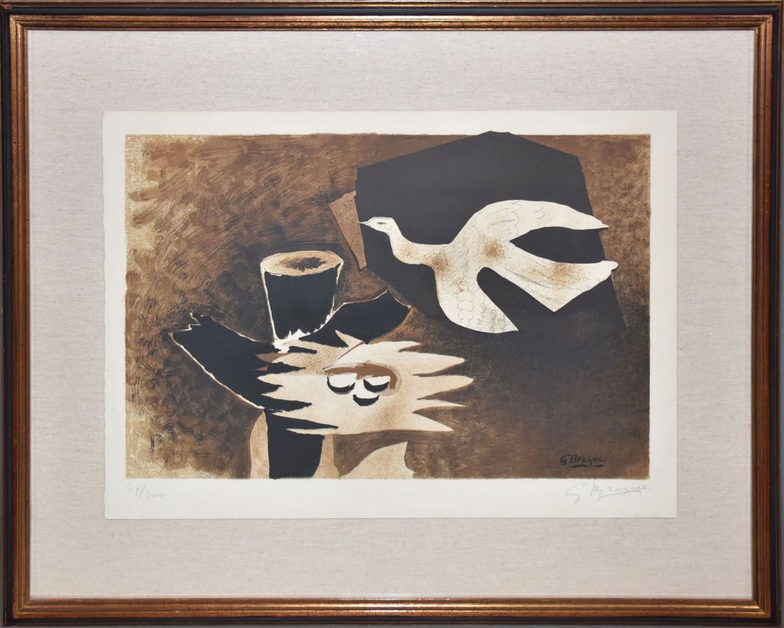 Georges Braque (France 1882-1963) Modern Bird - Lithograph pencil signed and numbered 49/300. sheet (1 of 5)