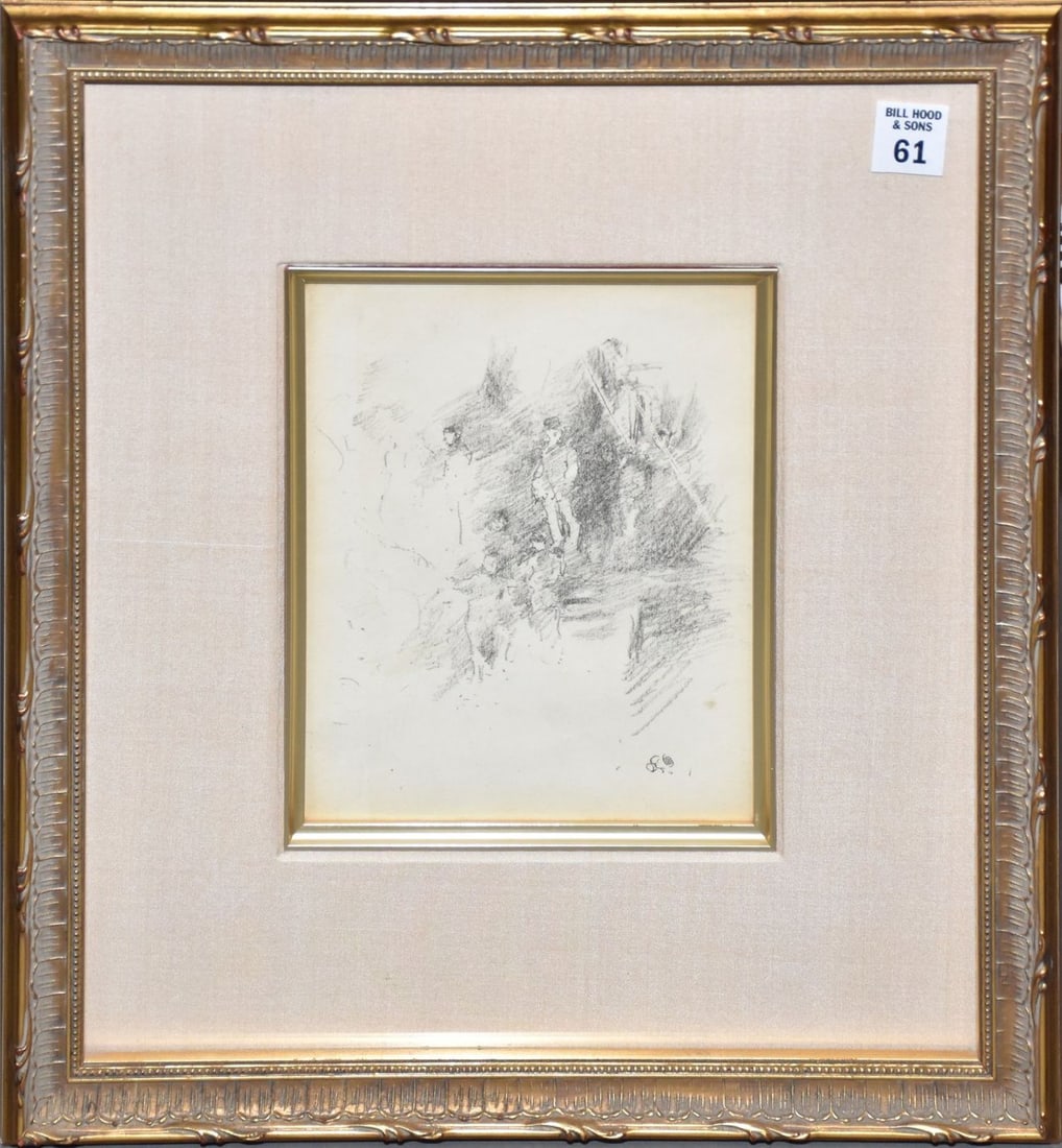 James Abbott Mc Neill Whistler (America 1834-1903) "The Fifth of November" (1895) Lithograph, 6-1/2" (1 of 6)