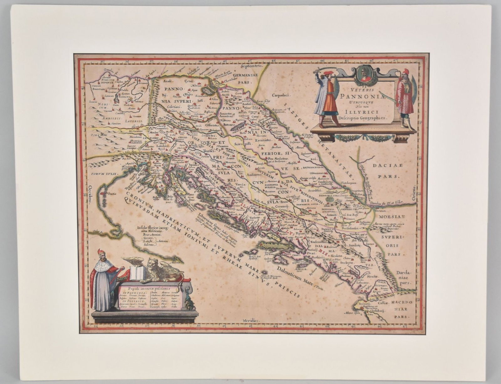 Antique Map, Ortelius, Abraham (1528-1598), Veteris Pannoniae ultriusque nec non Illyrici descriptio (1 of 7)
