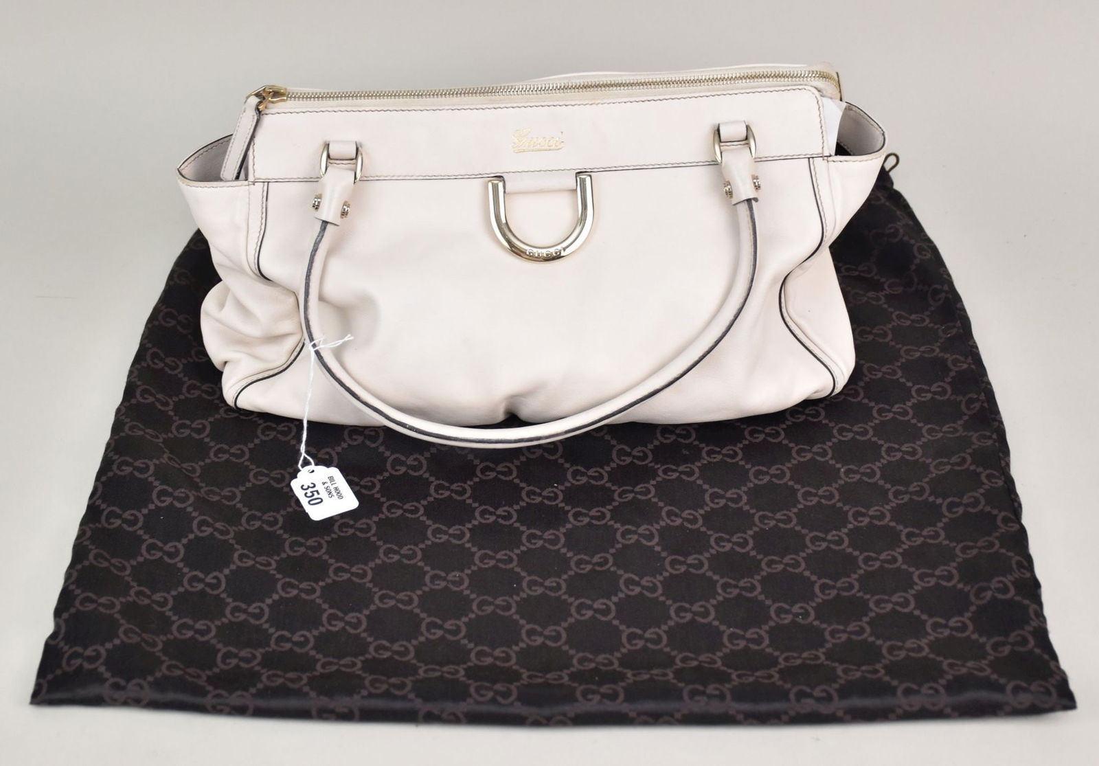 Vintage Gucci White Leather Handbag with Dust Cover Bag (good condition) (1 of 8)