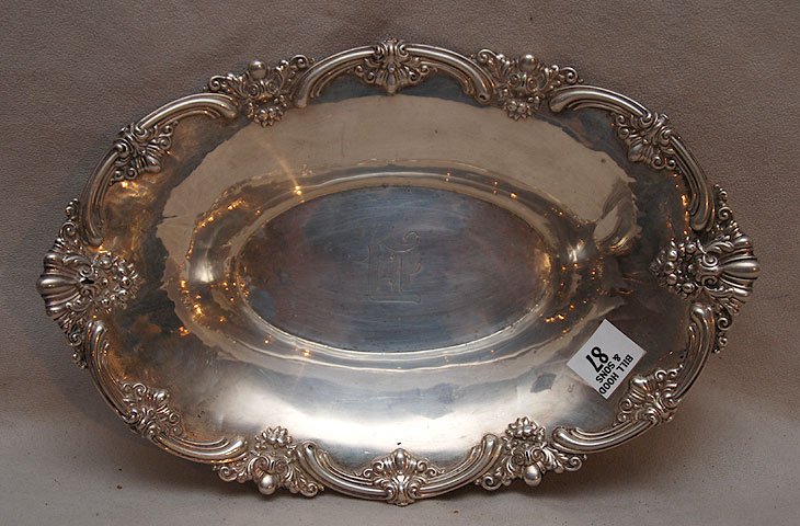 Black Starr & Frost sterling open vegetable bowl, 7: Black Starr & Frost sterling open vegetable bowl, 7oz, 11 1/2"L