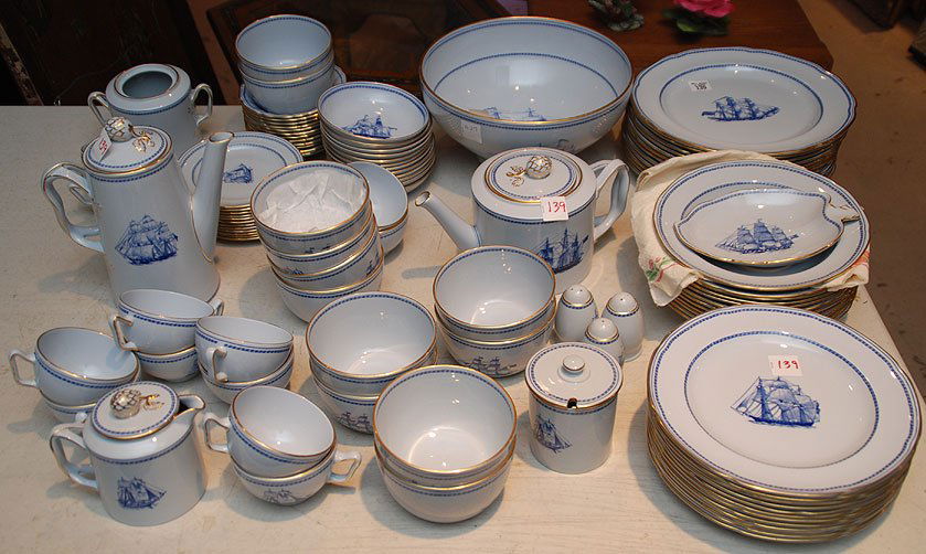 Spode "Tradewinds" china service, incl;: Spode "Tradewinds" china service, incl;