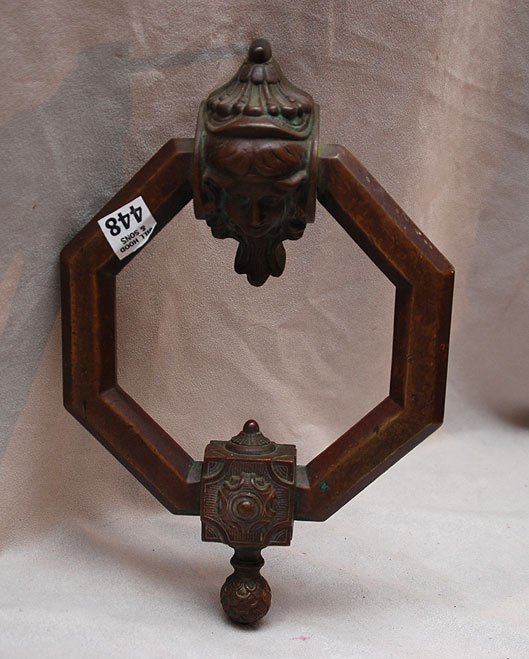 19th c. bronze door knocker from Davis Plantation: 19th c. bronze door knocker from Davis Plantation Georgia
