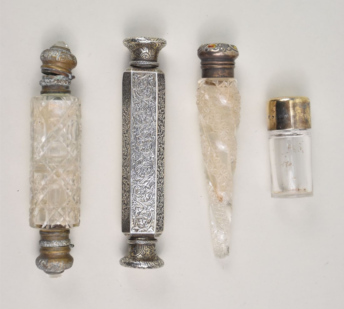 Perfume / Scent Bottle Lot:  5 in long sterling double perfume weights 2.75oz. Good condition sold (1 of 5)