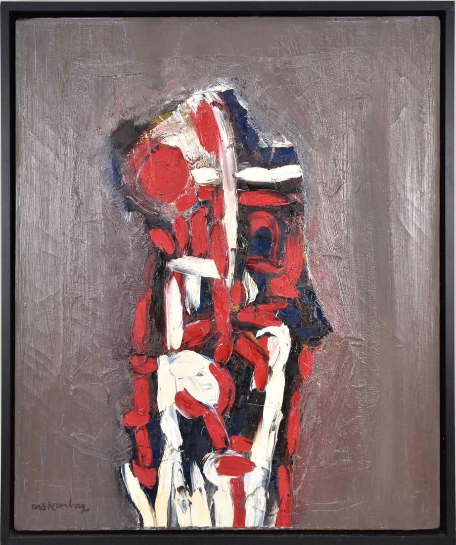 Ralph Rosenborg (American, 1913-1992), Rock Flowers, 1965, oil on canvas, signed lower left and (1 of 6)