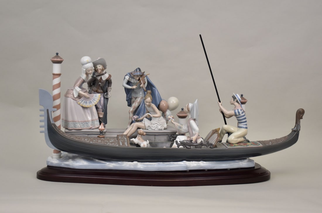 LLADRO 'VENICE FESTIVAL' Porcelain figurine - 13 high x 30 long, Spain 1996 ITEM #01006328 RETIRED:: LLADRO 'VENICE FESTIVAL' Porcelain figurine - 13 high x 30 long, Spain 1996 ITEM #01006328 RETIRED: 1999 excellent condition