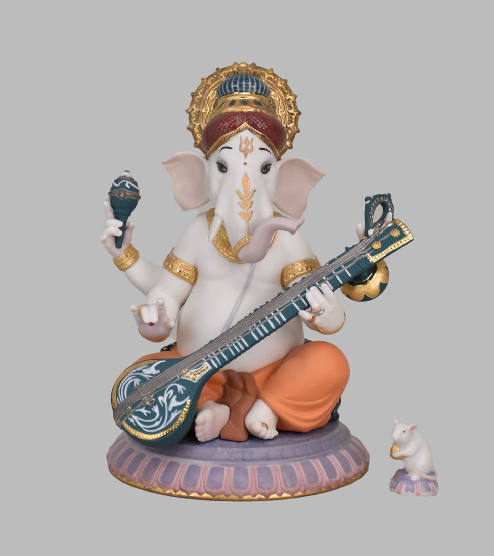 Lladro Ganesha Limited Edition Porcelain Figure - Spain. Sculpted by Raul Rubio. Signed and numbered (1 of 5)