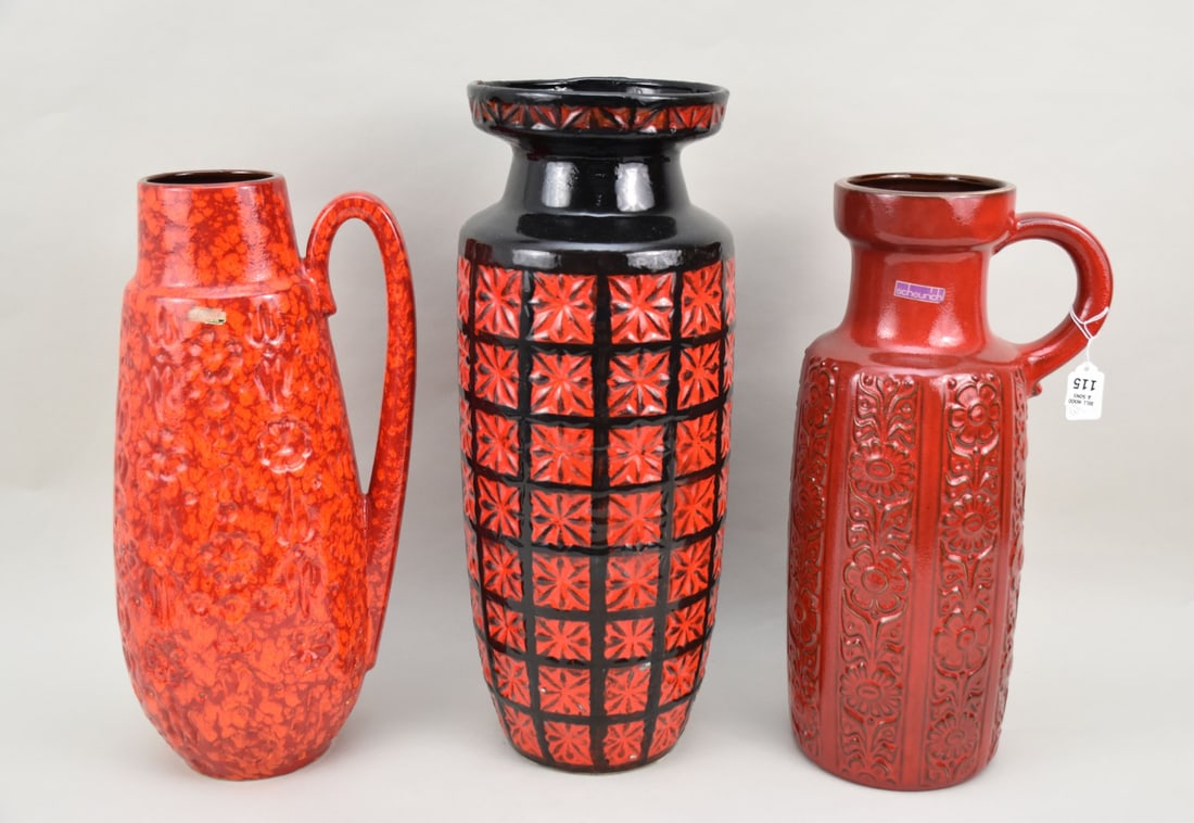 3 Mid-Century Oversized Jug/Vase, Scheurich W. Germany, all approx. 20"h (1 of 6)
