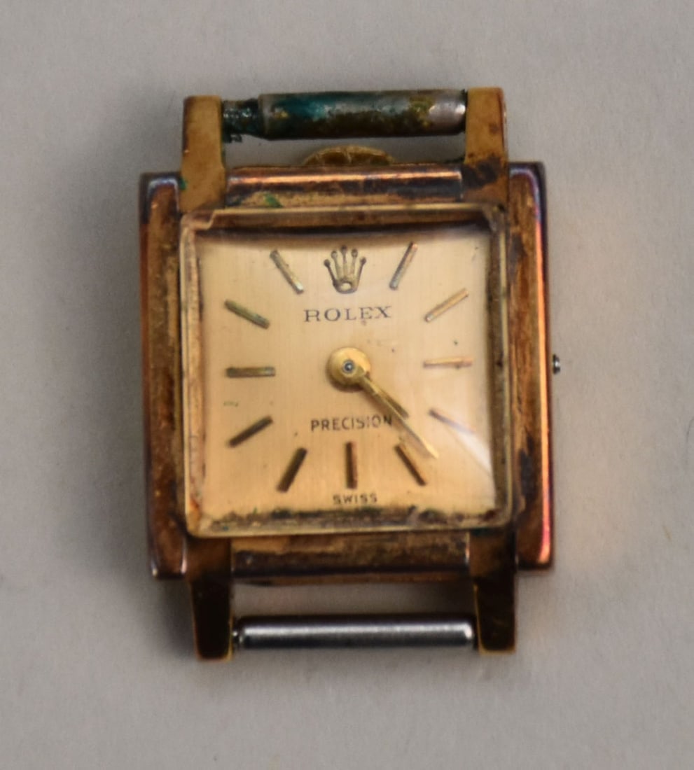 18K Yellow Gold Rolex Dial. Serial # 1401 15mm needs service: 18K Yellow Gold Rolex Dial. Serial # 1401 15mm needs service