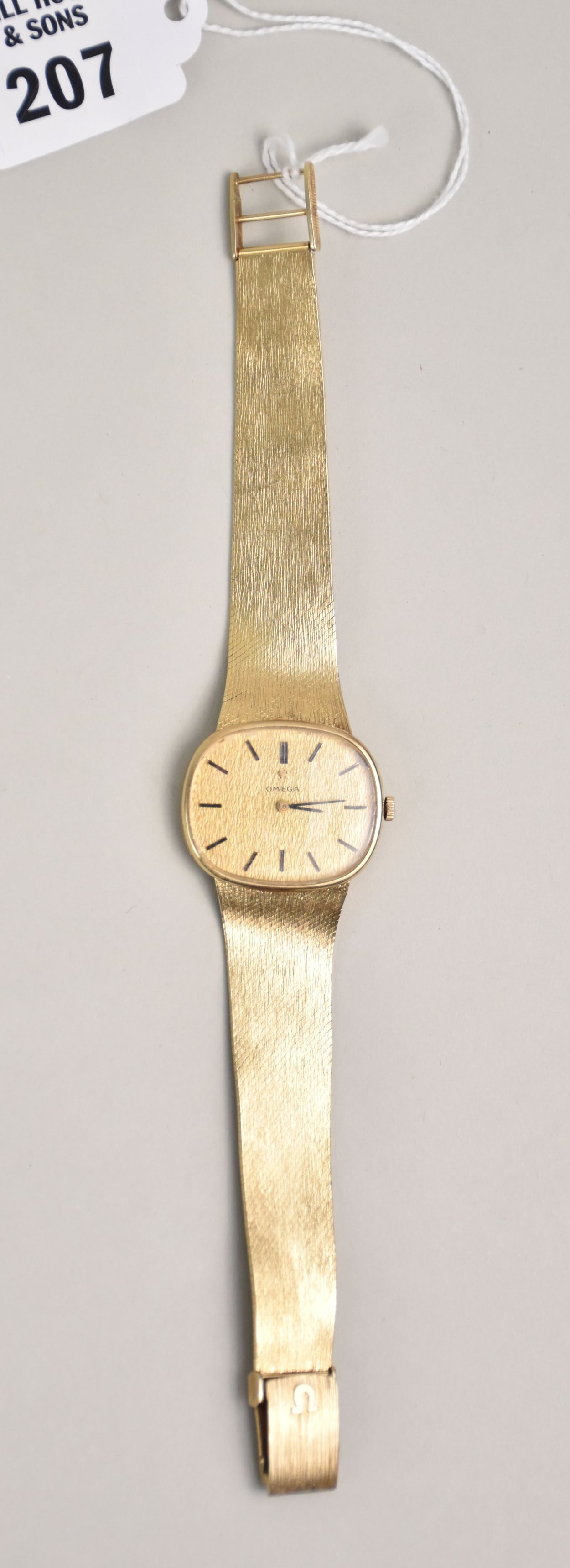 14K Gold Omega Watch 17 Jewels unadjusted wt 53.12 grams working. 33mm 8" L (1 of 6)