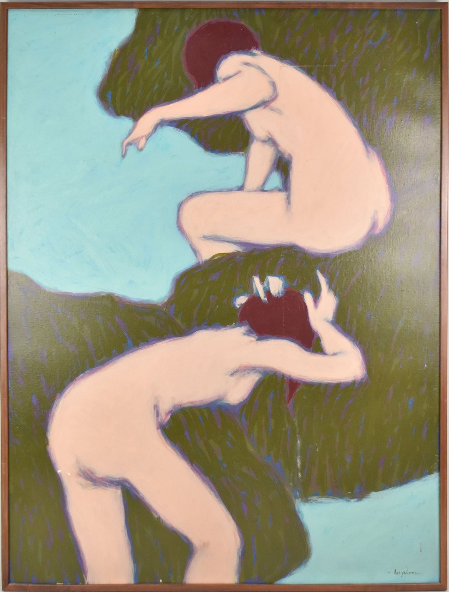 WILLIAM ANZALONE (American/Texas b. 1935) Modern Nudes. oil on canvas, Signed. Has Gallery label on (1 of 7)