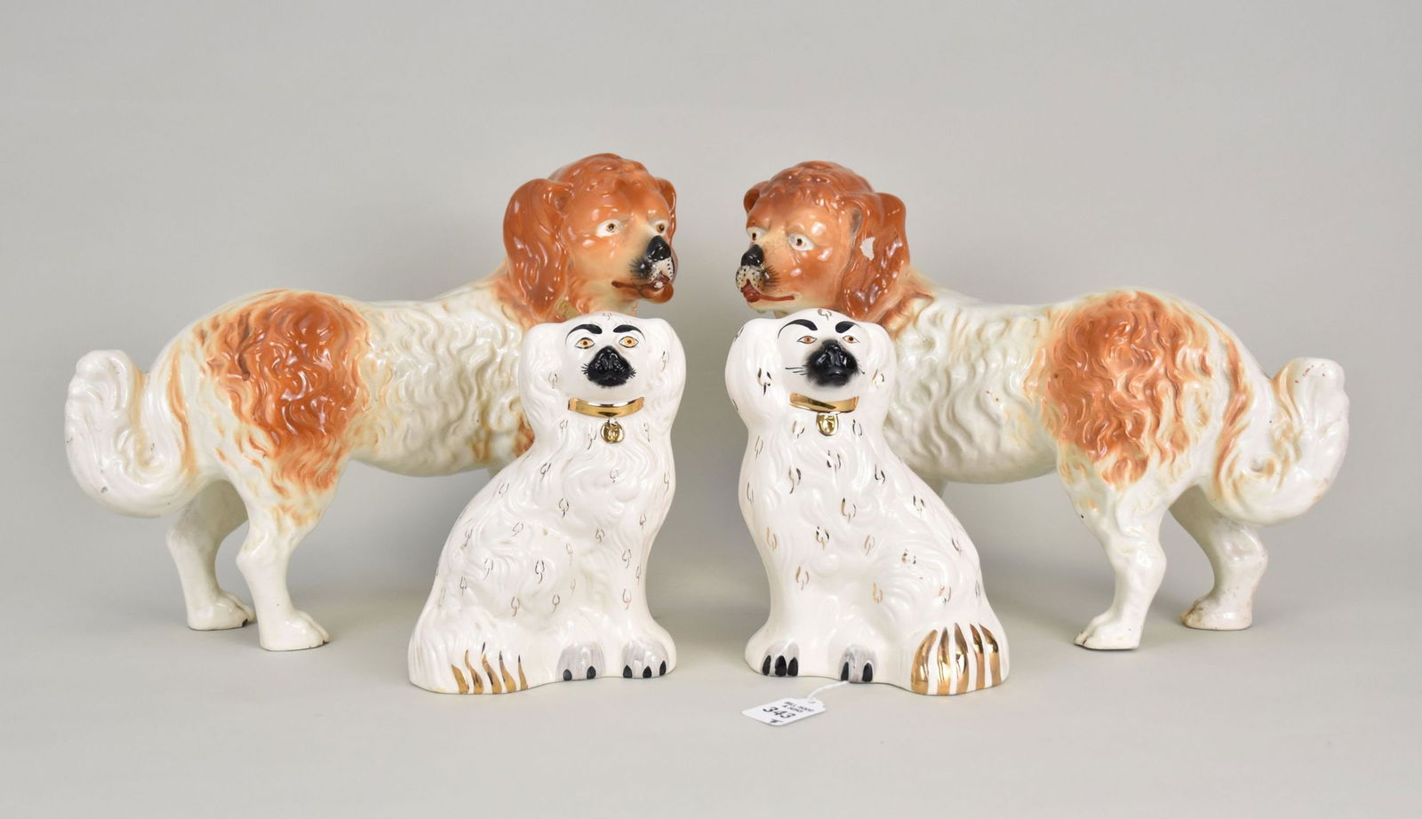 Two Pairs of Vintage Staffordshire-Style Dog Figures - Group includes: A) a pair of Beswick England (1 of 14)