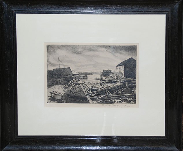 3 Etchings Joseph Marguilies F. Dodd & W. Walcott: 3 Etchings sold together: Joseph Marguilies (Am. 1896-1984) After the Storm, 1947, Aquatint Provenance AAAGAllery, NYC 1984; Francis Dodd (British 1874-1949) seated man Etching; William Walcott (Engli