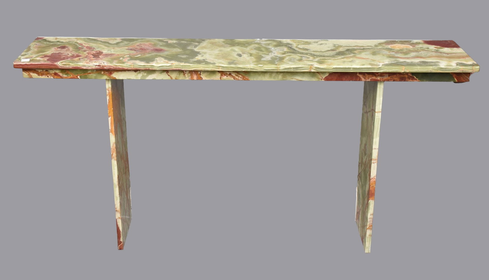 Onyx Console, Green & Brown, 30"h x 12"d x 5"w: Onyx Console, Green & Brown, 30"h x 12"d x 5"w