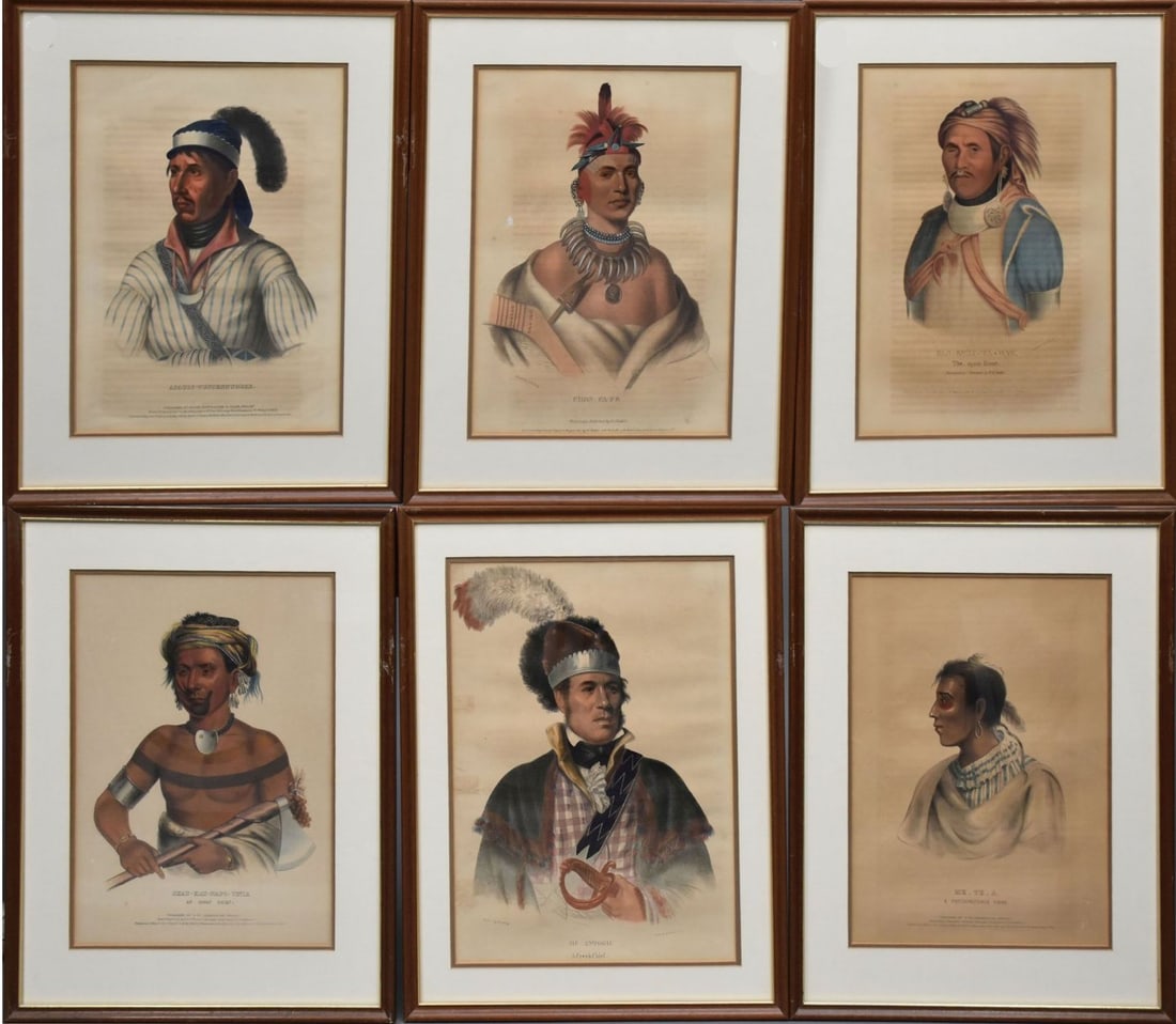 6 19th Century Indian Lithographs by LT Bowens, by published by IW Greenough. image size 15 x 11-1/2: 6 19th Century Indian Lithographs by LT Bowens, by published by IW Greenough. image size 15 x 11-1/2 inches. overall framed size 21 x 17 inches .