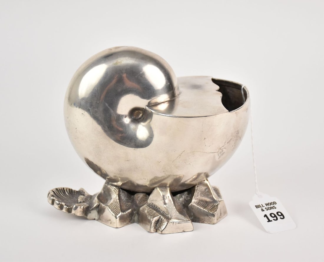 English Silver Plate Nautilus Spoon Warmer, C. 19th C. - a late-Victorian Sheffield silver plate (1 of 10)
