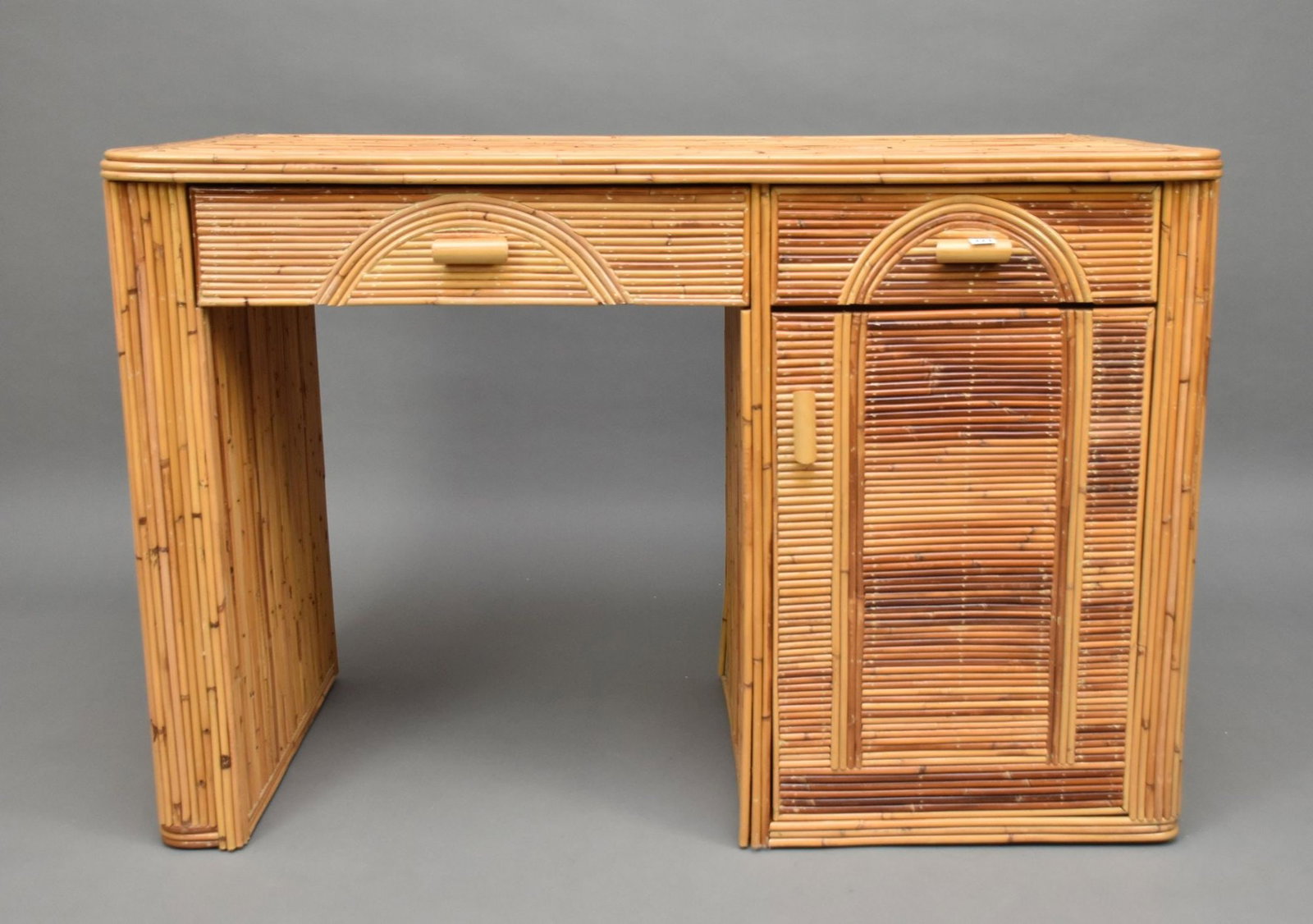 Vintage Rattan/Bamboo Desk, 30"h x 45"w x 22"d: Vintage Rattan/Bamboo Desk, 30"h x 45"w x 22"d