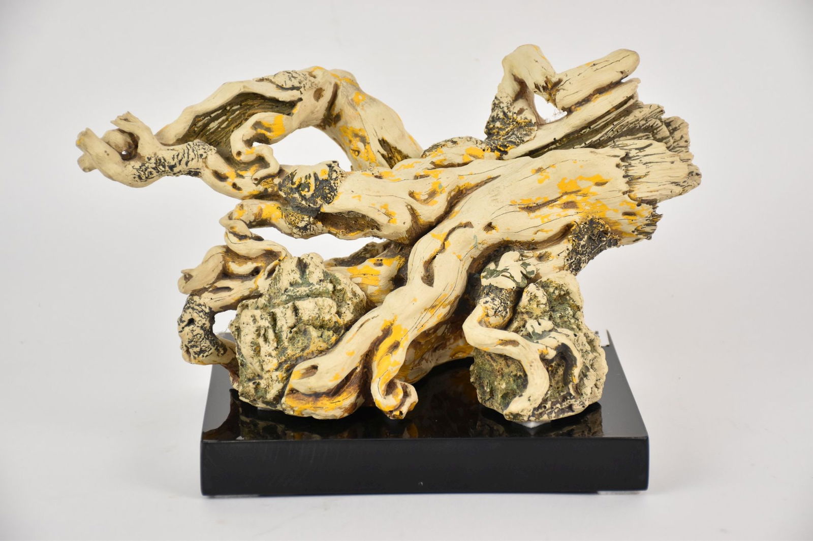 Enrico Serafini (Italian 1913-1986) â€œDriftwoodâ€, Sculpture on Black Acrylic Base, Signed E. (1 of 3)