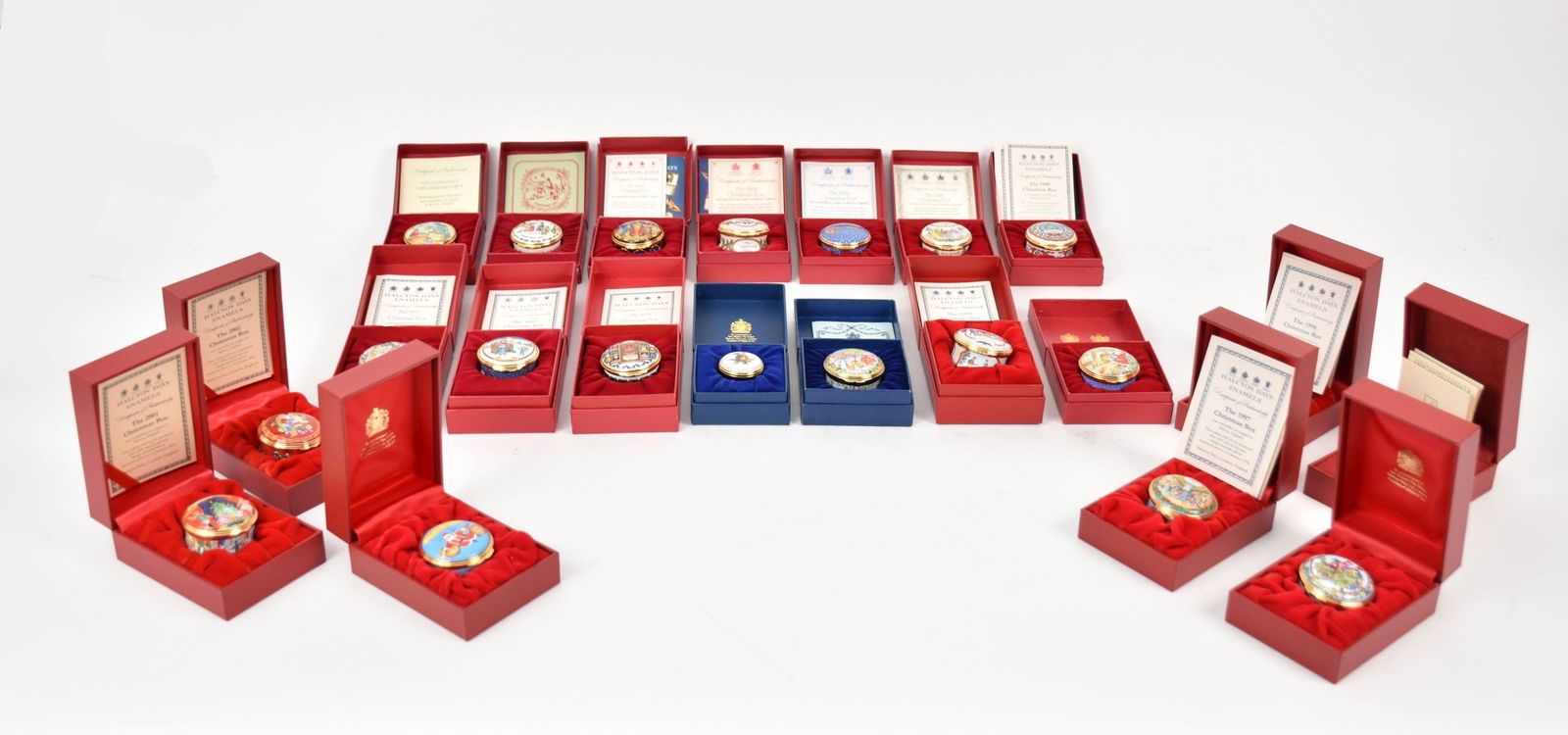 21 Halcyon Days Enamel Boxes, 7 are 1980's, 6 are 2000's and 7 are 1990's (1 of 16)