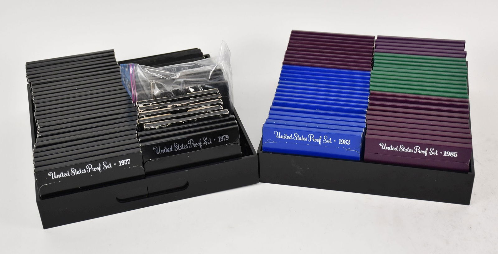 United States Proof Set Lot. 10 1975 proof set, 10 1977 proof set, 10 1978 proof set, 10 1979 proof (1 of 3)