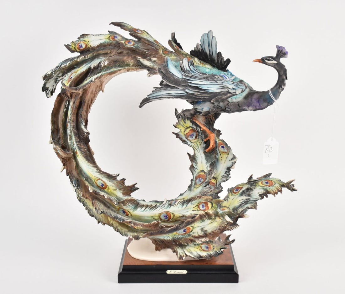 Limited Edition Giuseppe Armani Figurine "Peacock" 0458S - Giuseppe Armani Figurine #458, "S" (1 of 7)