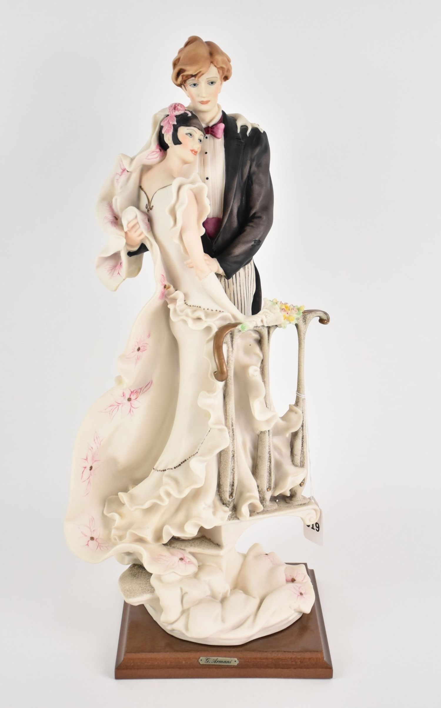 Signed Giuseppe Armani Figurine "Wedding on the Balcony" - Giuseppe Armani figurine #407. A figural (1 of 5)