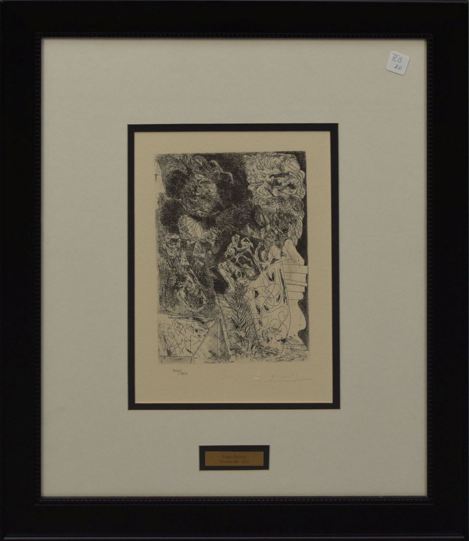 After Pablo Picasso. Suite Vollard - Verlag Plitt has COA on reverse, edition 300/300.  sight size (1 of 6)