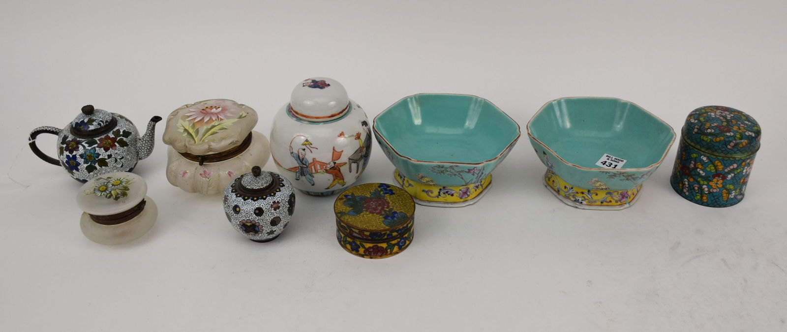 Lot of Misc. Chinese Pcs, Glass, Ceramic & Cloisonne (1 of 7)