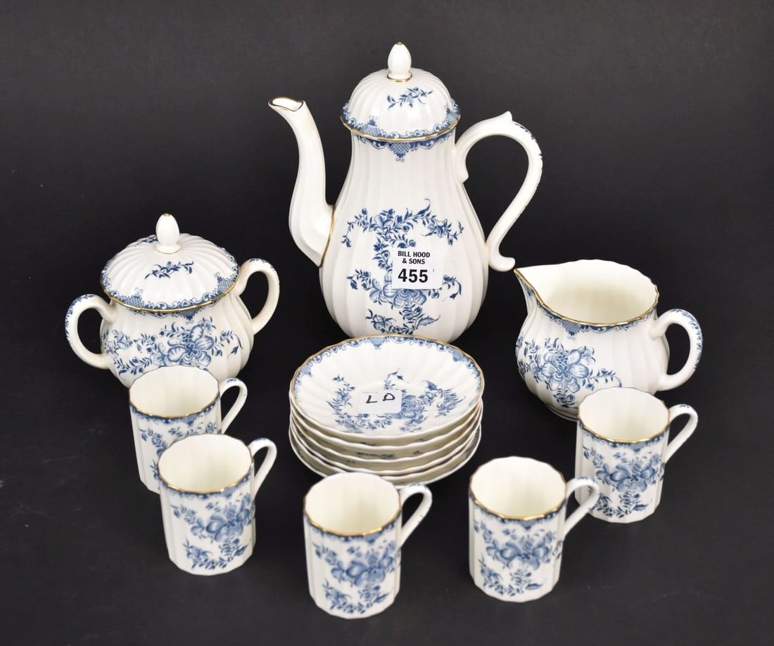 Royal Worcester Demi-Tasse china, Mansfield, incl;  Teapot, Creamer, Sugar, 5 Demi-tasse Cups and 6 (1 of 7)